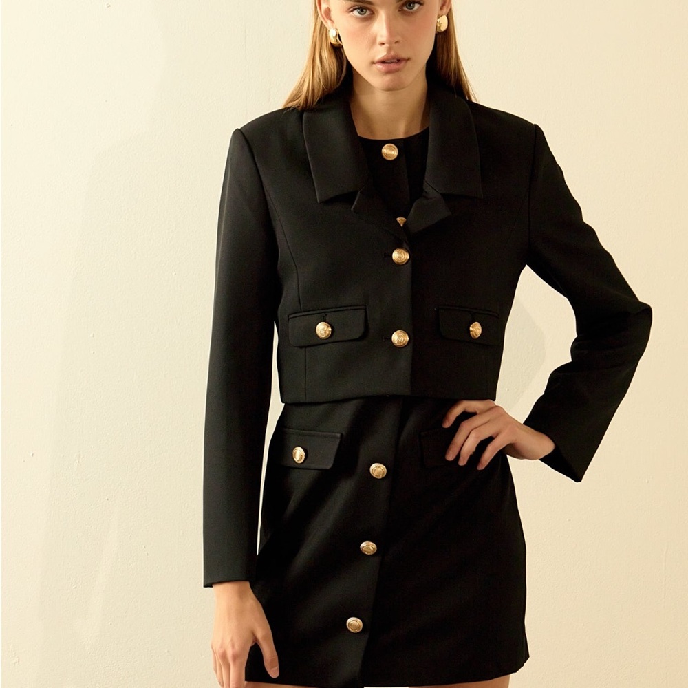 Endless rose short buttoned jacket and matching dress SET